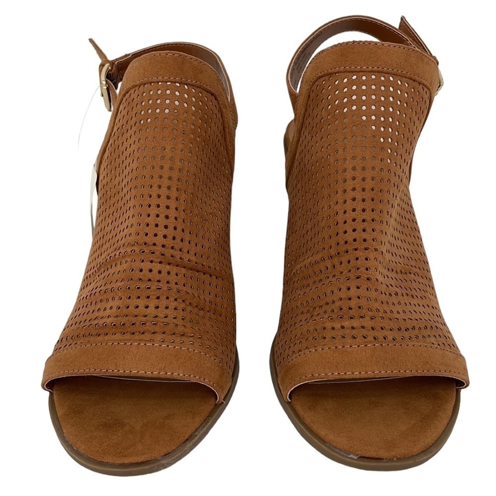 a.n.a Heels Shoes Sandals NWT Madelyn Mesh Cognac Brown Size 9.5 - Picture 4 of 14